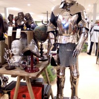 You can get a suit of armor or a set of mugs here. Classy.